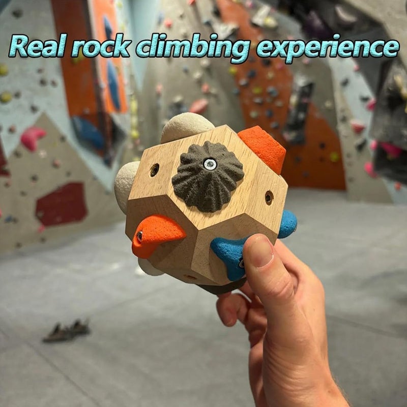 BRELIL Handcrafted Boulder Block - Build Strength and Precision, Rock Climbers Gift for Mountain Climbing Present, 3D Rock Climbing Training Ball for Finger Strength, Finger Training Tool for Climbers - Image 3